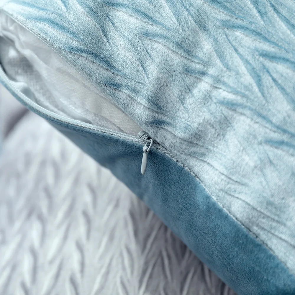 

Velvet Imprint Wheat Ear Cushion Cover Soft Pillow Covers Decorative For Sofa Bed Solid Color Case On The Pillow For Home Decor