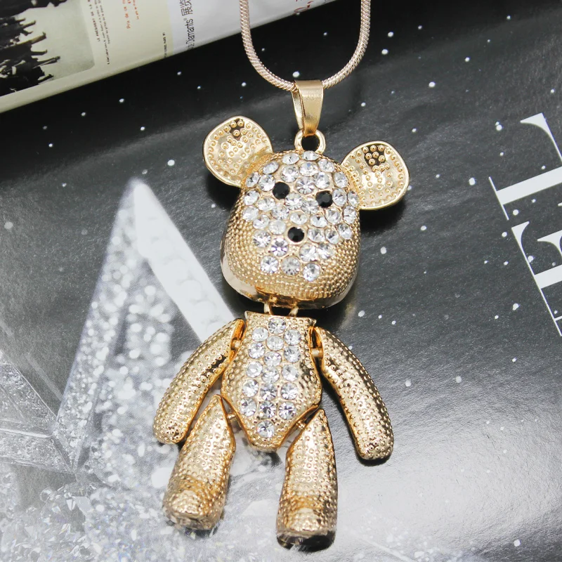 Ожерелье T · YOOA с подвеской в виде маленького медведя для девочек и детей со