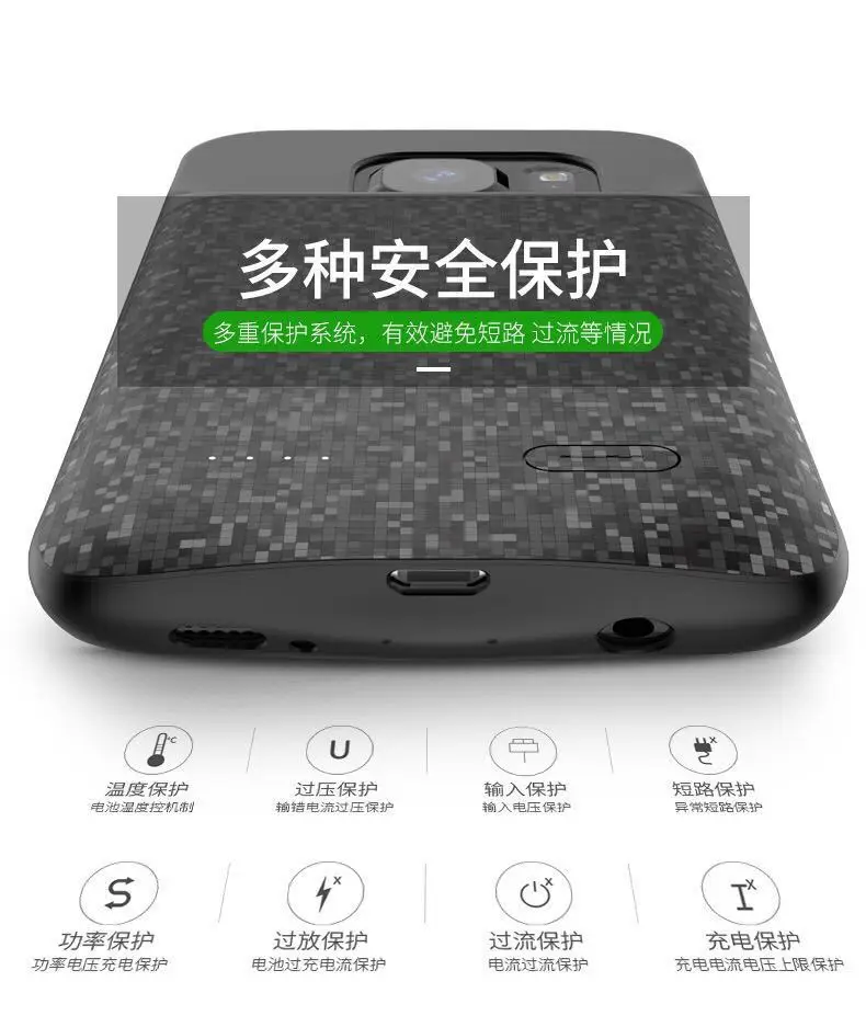 4700 мАч/5000 мАч зарядное устройство чехол для samsung S7 S7 edge резервного копирования Внешний аккумулятор PowerBank для Galaxy S7 портативный корпус для зарядного устройства