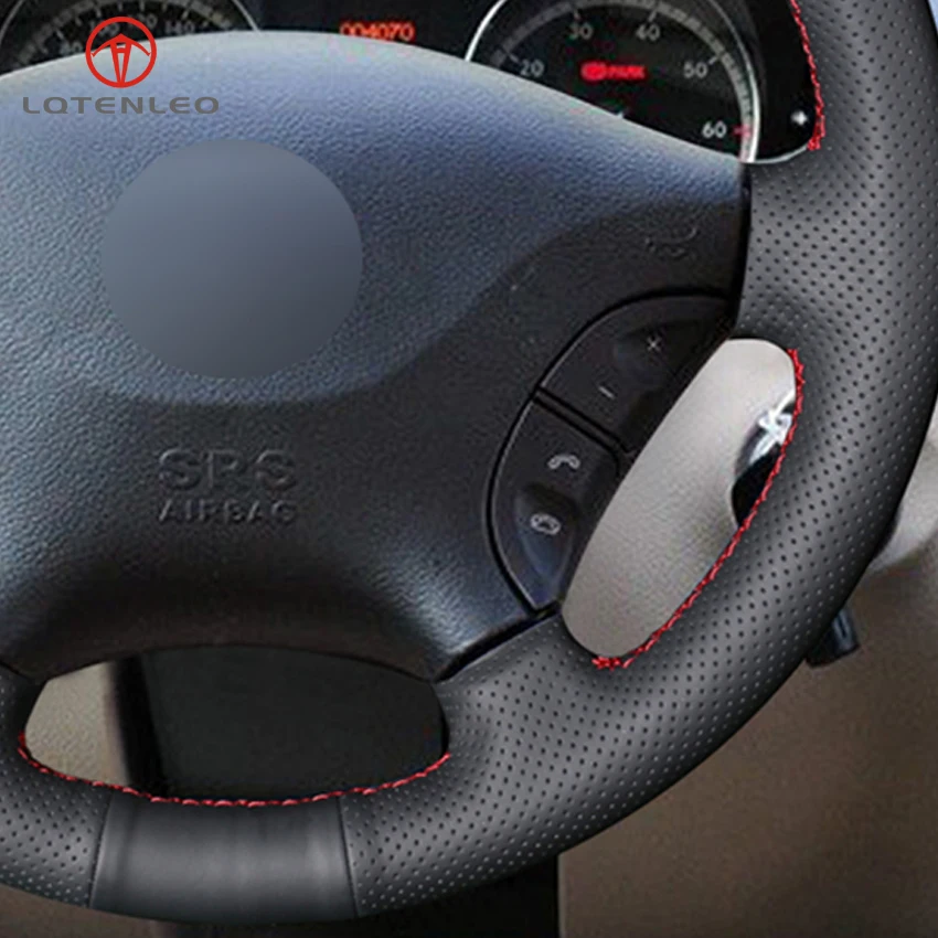 Черный чехол на руль LQTENLEO из искусственной кожи для Mercedes Benz W639 Viano Vito 2006-2015 Volkswagen