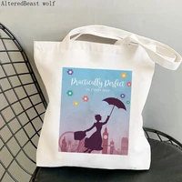 women shopper practically perfect in every way mary poppins tribute bag harajuku shopping girl handbag tote shoulder lady bag