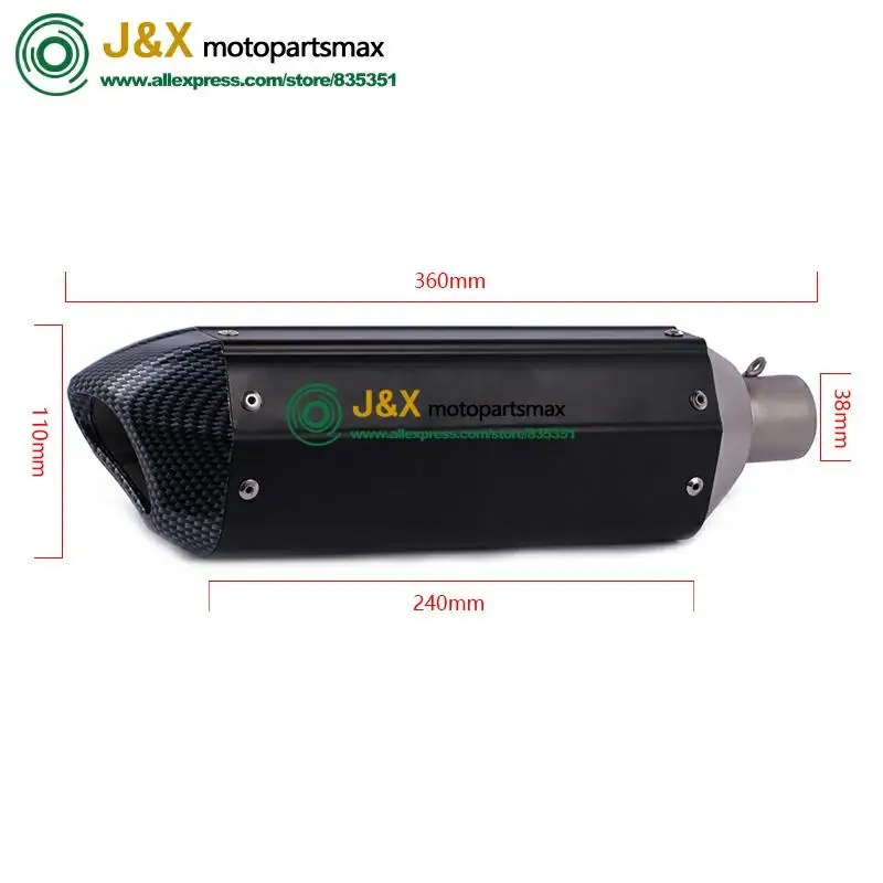 Универсальный мотоцикл глушитель выхлопной Escape slip on для скутера atv dirt bike с DB-KILLER 38