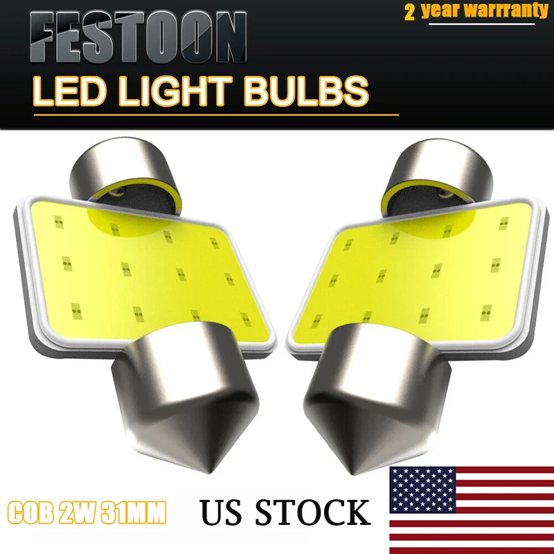 2 шт. Автомобильные светодиодные лампы 31 мм 6000 К|Сигнальная лампа| |