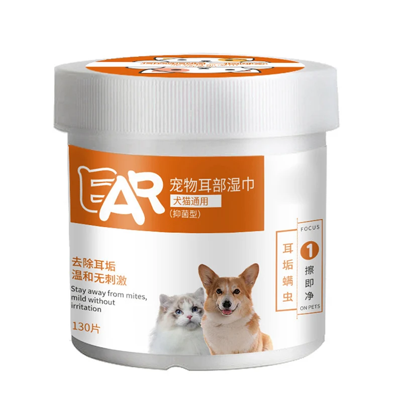 

Newly 1 Box 130 Count Pet Cat Dog Wet Wipes Eye/Ear Stain Cleaning Portable Wet Towels Supplies FIF66