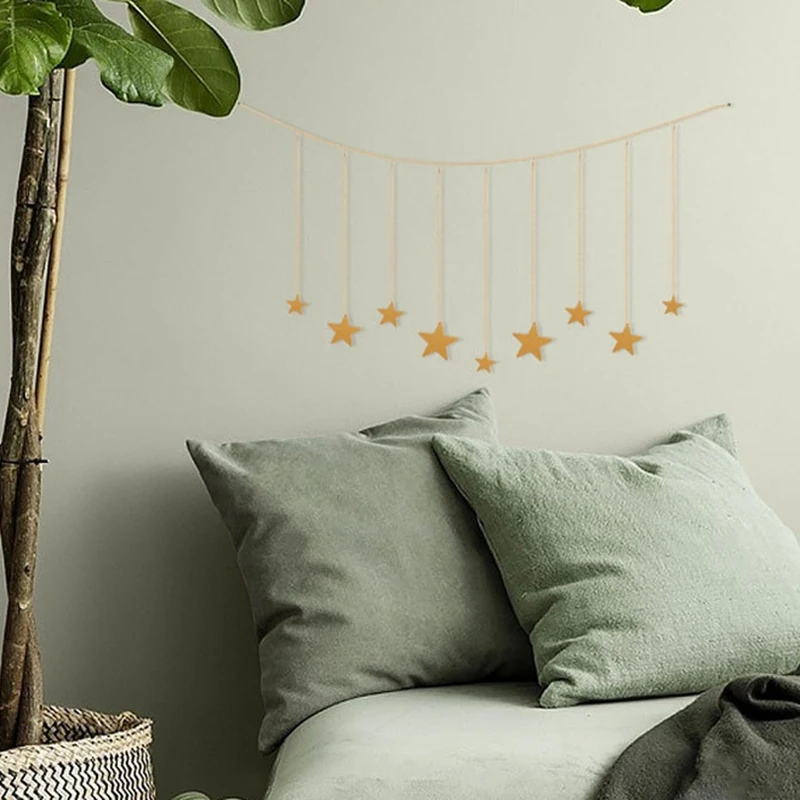 Золотая Гирлянда для украшения дома в стиле бохо спальни изголовья гостиной | Дом