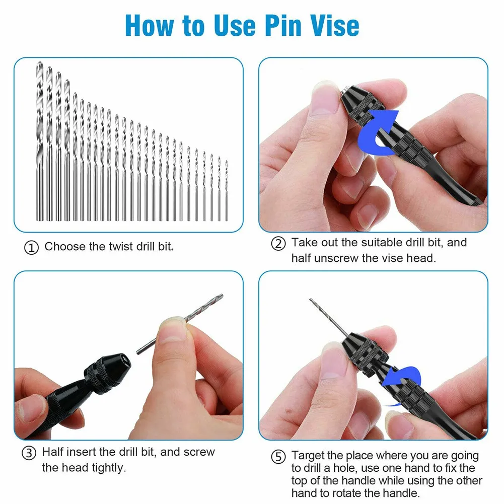 

59Pcs Hand Drill Bit Drill Bit Hand Drill Micro Drill Bit Mini Drill Bit