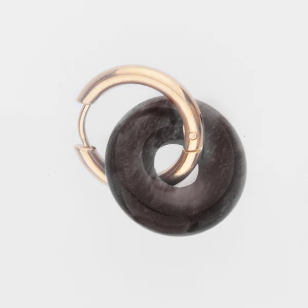 single earring Neefu wofu неодинаковые жемчужные серьги, блестящий барочный жемчуг, свисающие золотые рядом с черным натуральным каменный диск, серьги с резьбой - Окраска металла: single earring