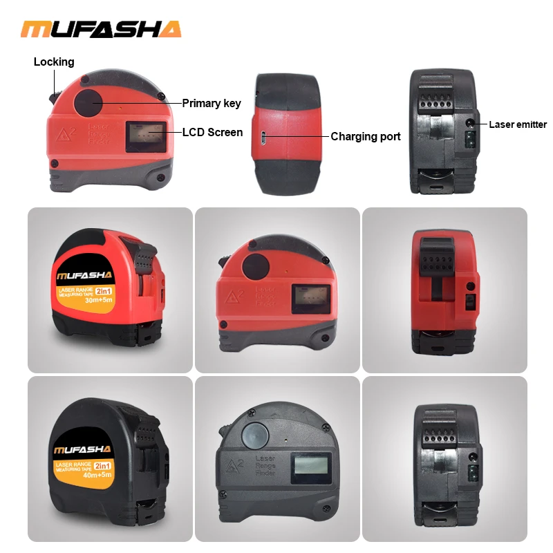 MUFASHA Digital Measuring Tape and Laser Rangefinder 2 in 1 Multifunction Tools | Инструменты