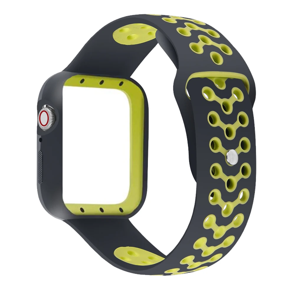 

Oulucci Breathable silicone band for apple watch band 38mm/40mm/42mm/44mm color sport wristband for apple watch 4/3/2/1