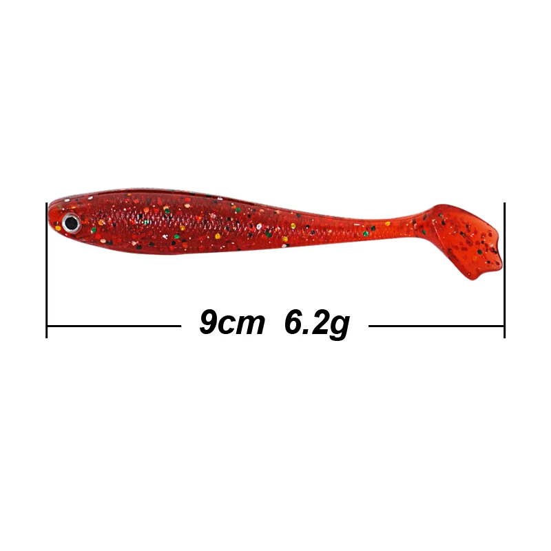 Наживка рыболовная Smart 6 шт./лот 90 мм 2 г силиконовые мягкие приманки Воблер для