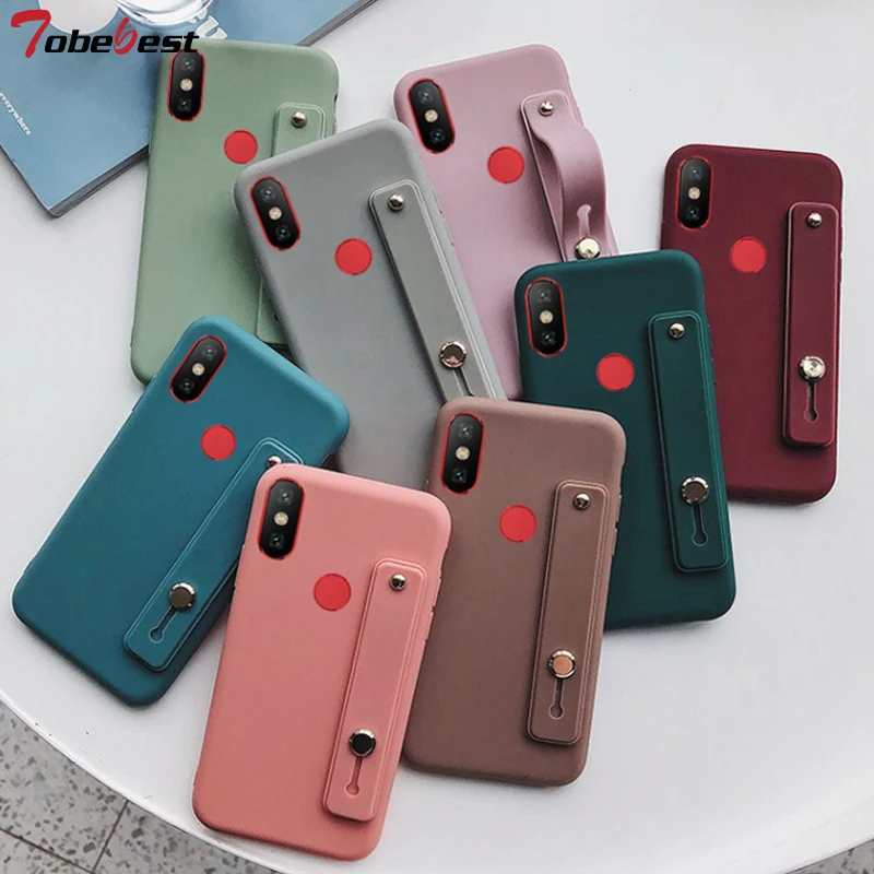 Силиконовый чехол с ремешком на запястье для Xiaomi Mi 9 8 SE MI Lite CC9E A1 A2 A3 5X 6X MIX 2 2S MAX 3 F1