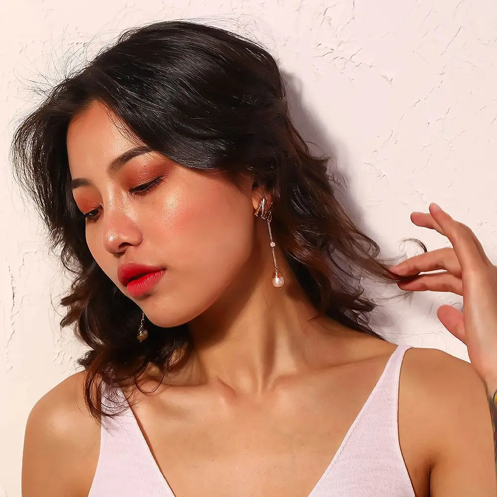 Серьги из натурального пресноводного жемчуга Женские винтажные свадебные