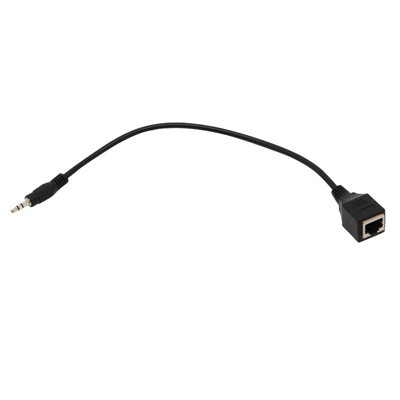 3 5 мм штекер аудио кабель к RJ45 разъем Ethernet адаптер провод 31 1/8|Компьютерные кабели
