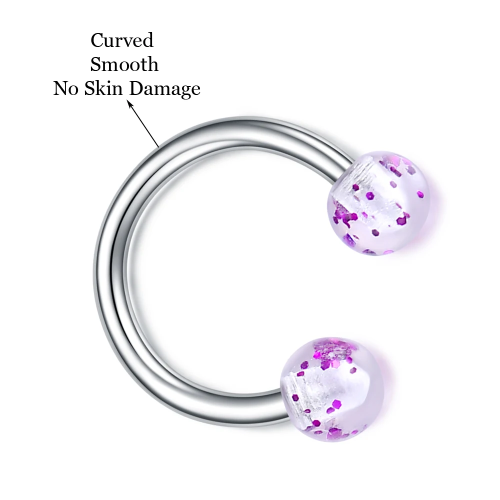 Кольца для пирсинга в форме подковы мужчин и женщин украшения из нержавеющей