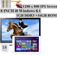 new sales windows 8 1 tablet 8 inch i8 ram 1gb ddr316gb rom dual cameras 1280 x 800 ips screen micro hdmi compatible