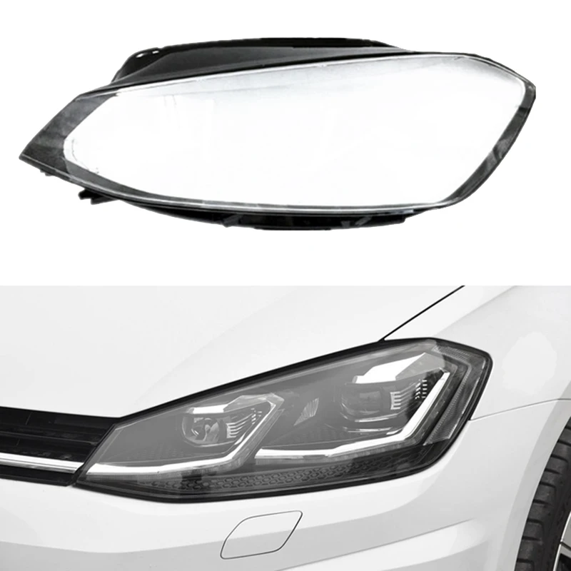 

Car Front Headlight Lens Shell Cover Replacement for Golf 7.5 2018 2019