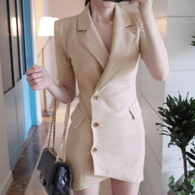 Модное летнее Новое повседневное модное женское приталенное однотонное