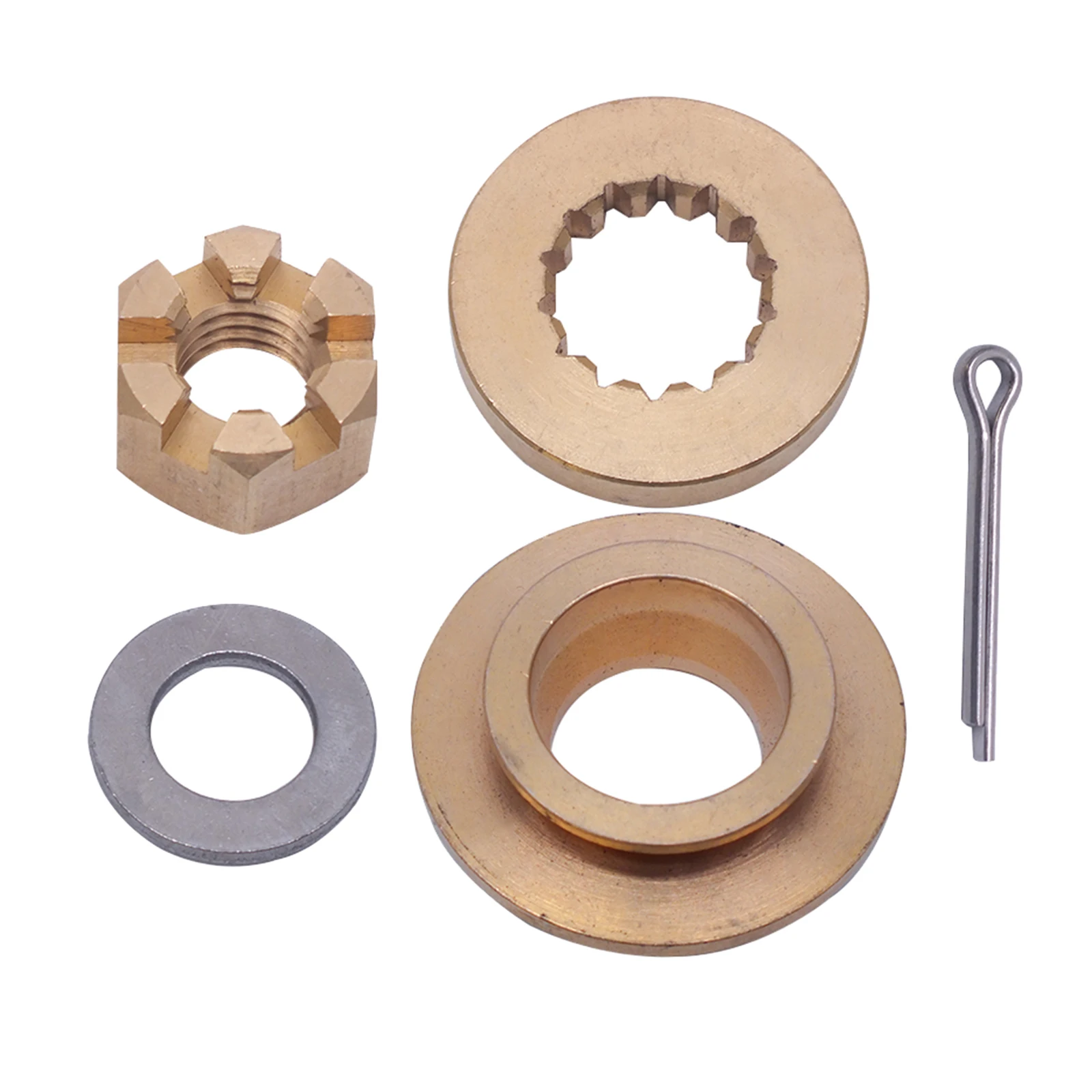 

Propeller Hardware Kits Thrust Washer Spacer Nut ForBRP/JOHNSON/EVINRUDE/OMC 2 Stroke 15-35HP Propeller Installation