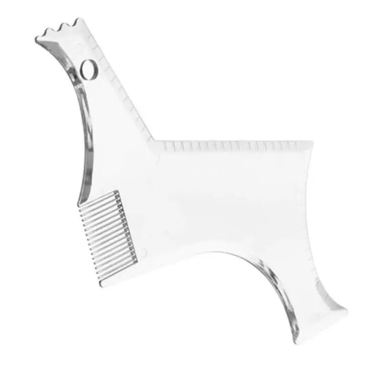 Мужские бороды, формирующий стиль, формирующий гребешок, прозрачные мужские бороды, расчески, инструмент для красоты для волос, шаблоны для отделки бороды, 1 шт