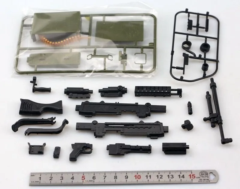 Масштаб 1:6 M240B пулемет 4D Штурмовая винтовка пистолет в сборе модель для 12