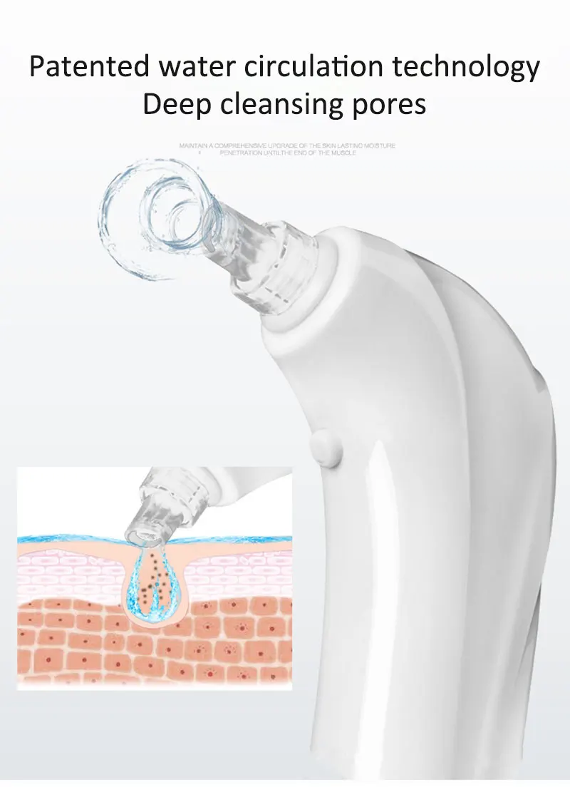 SWOISS Black Point Vacuum Pore Cleaner Face Detox Bubble Rechargeable Washer Electric Blackhead Remover Cleansing Instrument