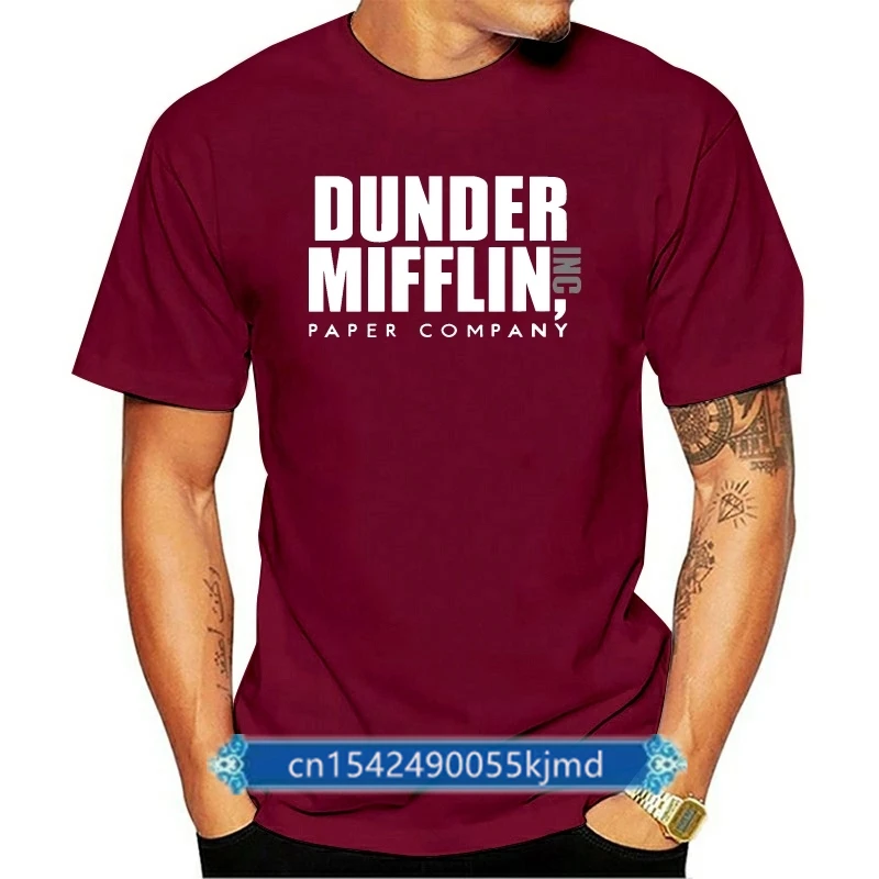 

The Office Dunder Mifflin T-Shirt Fun T-Shirt Men Print Casual 100% Cotton T-Shirt Popular 2020 Fashion Hot T-Shirt