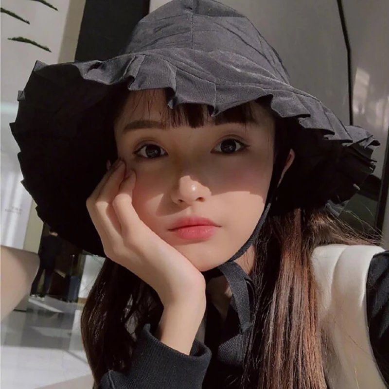 Шляпа от солнца с широкими краями женская модная Панама мягким верхом складная