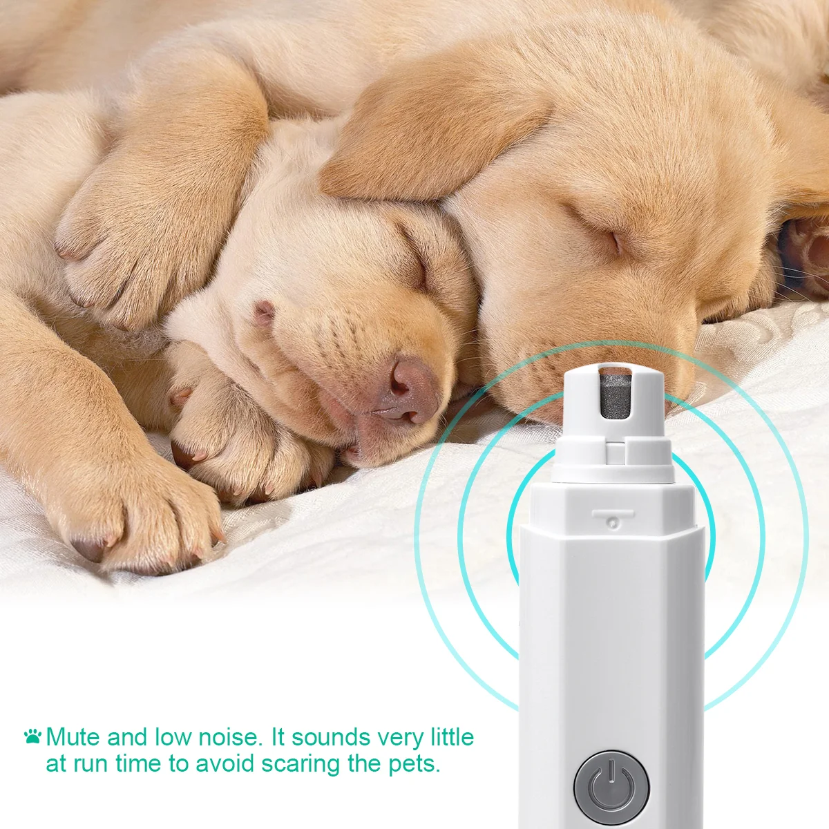 UEETEK Electric Pet Nail Grinder with Rechargeable Lithium Battery Painless Grooming Trimmer Clipper for Dog Cat Rabbit and | Дом и сад