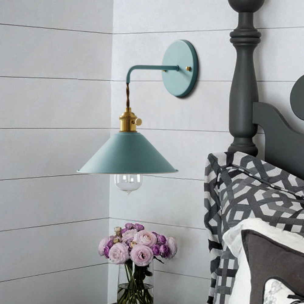 

Nordic Modern wall light Umbrella Restaurant Decoration Macarons Lamp Living Room Bedroom Aisle Stairs Bedside Home Decor