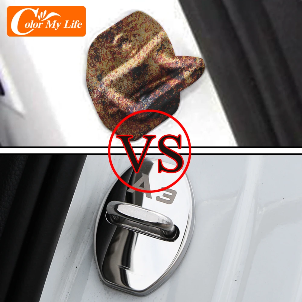 Цвет свою жизнь 4 шт./компл. автомобиля Защита для дверного замка чехол Audi A6 A3 A4 A7 A5