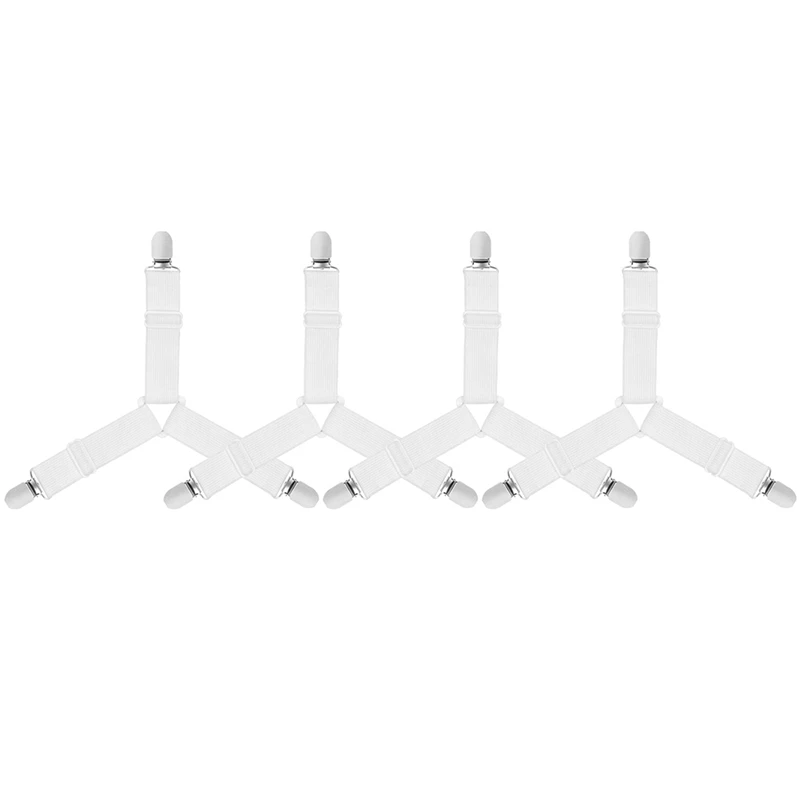 

Ремни-держатели для простыни, 4 шт. регулируемые Угловые подтяжки для кровати, угловые зажимы для матраса