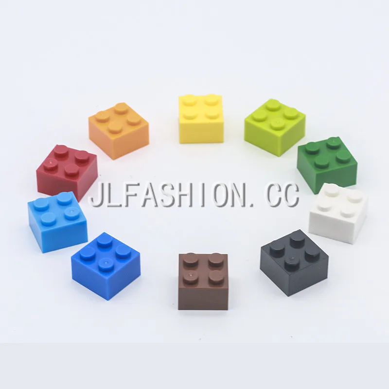 100 г/лот! 2*2 Высокие кирпичи 6 частиц объемные блоки маленькие классические