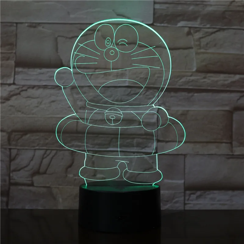 

Flying Doraemon theme 3D Lamp LED night light 7 Color Change Touch Mood Lamp Christmas present Dropshippping