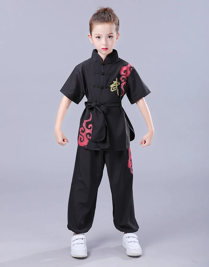 Традиционный китайский комплект одежды Wushu для мальчиков и девочек детская форма