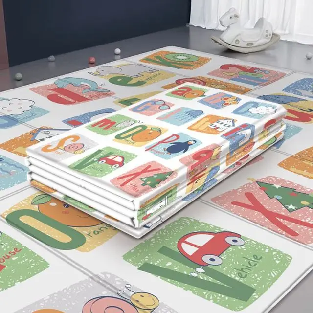 Складной Игровой Коврик для новорожденных детей, игрушки, двойная сторона, без бисфенола, нетоксичный пенопласт, детский игровой коврик, толстый большой двусторонний Коврик для ползания - Цвет: 200X180CM