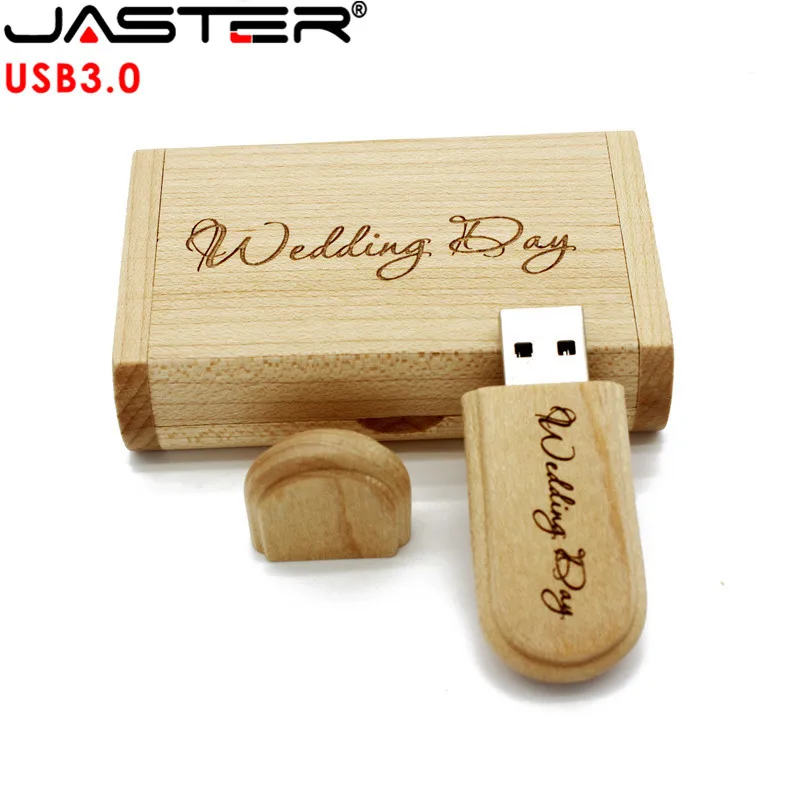 JASTER USB 3 0 Оригинальный Деревянный usb + коробка Флешка 4 ГБ 8 16 32 64 флешка карта памяти