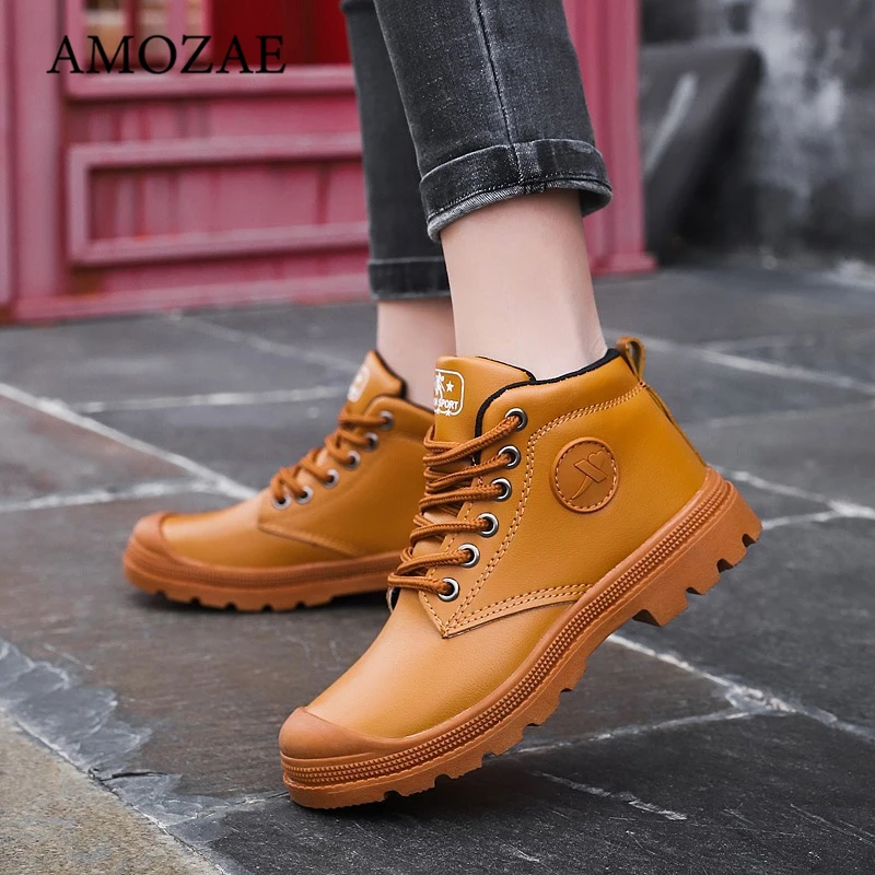

Autumn/Winter Children's Martin Boots Sneakers Boys Girls Warming Leather British Style Non-slip Tooling Boots