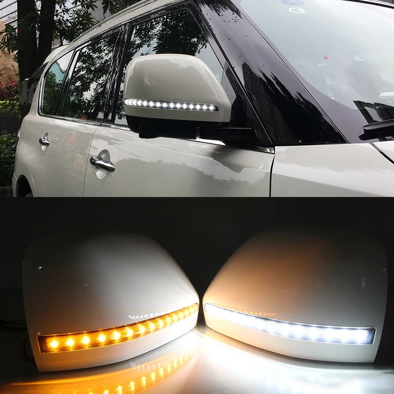 

Car LED Rear View Mirror Light Turn Signal Lamp for Nissan Patrol 2016-2019 Rear View Mirror Cover