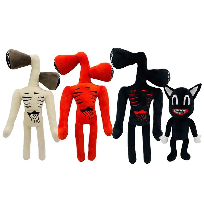 Плюшевая Кукла с головой сирены ужасная игрушка страшный черный мультяшный Кот