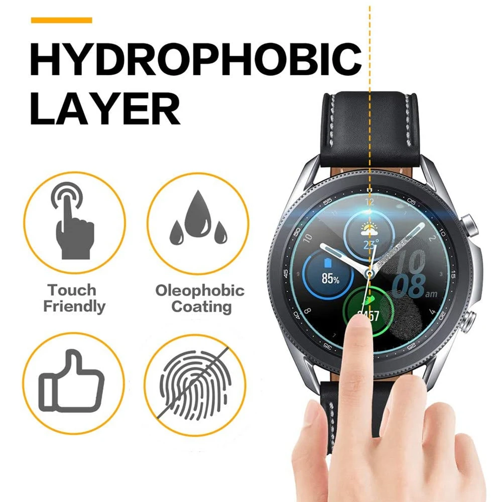 Для Samsung Galaxy Watch 3 45 мм защита для экрана HD Защита от царапин без пузырьков 9H чехол