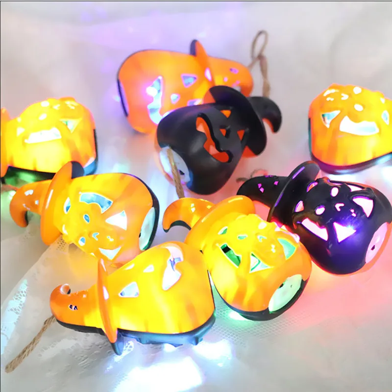 Хэллоуин Светодиодный фонарь призрак тыква лампа DIY подвесной страшный