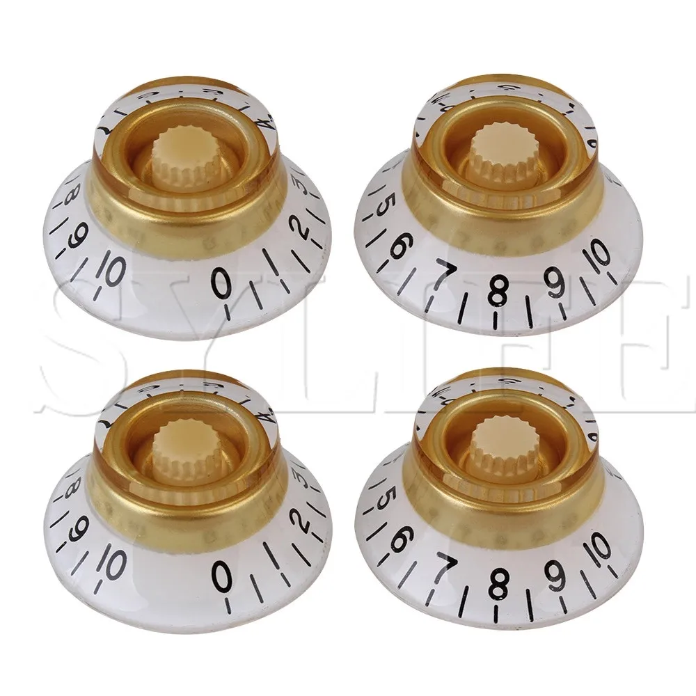 4 шт. белые и Золотые пластиковые головки для электрической гитары|Детали