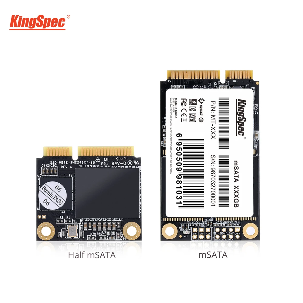 Твердотельный накопитель KingSpec Half mSATA SSD внутренний жесткий диск Mini SATA 128 Гб 256 ГБ hd