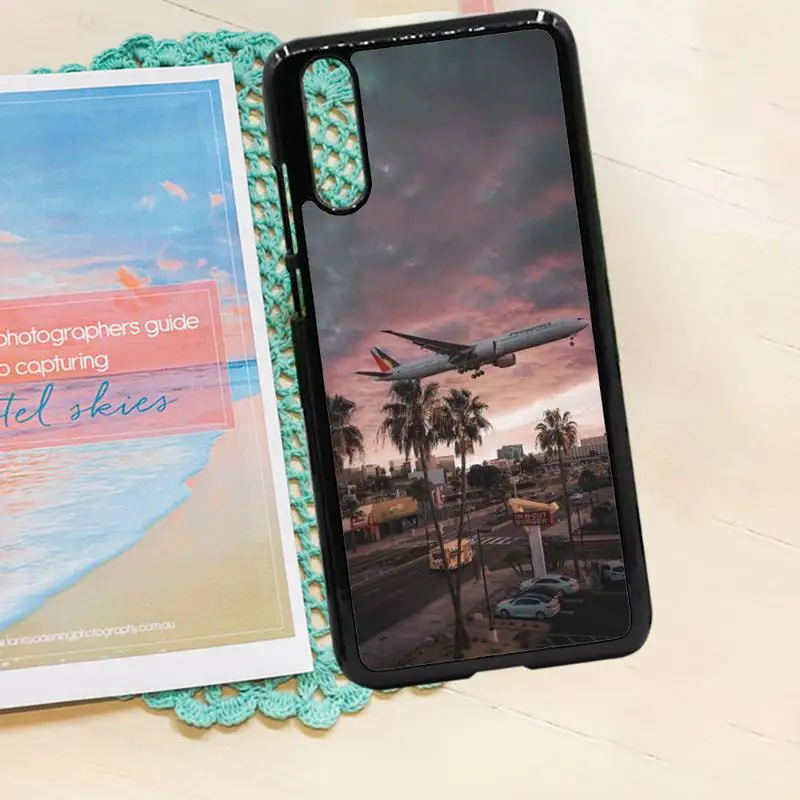 

Aircraft Airplane fly travel cloud Phone Case PC for iPhone 11 12 pro XS MAX 8 7 6 6S Plus X 5S SE 2020 XR