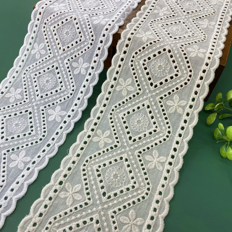 

Сделанные на заказ аксессуары ручной работы «сделай сам» кружева из чистого хлопка двусторонние декоративные шторы из чистого хлопка бело...