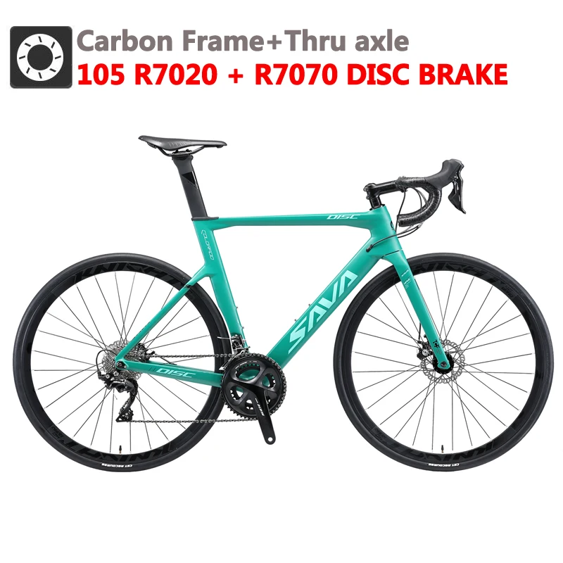 УГЛЕРОДНЫЙ дорожный велосипед SAVA 700c дисковый тормоз гоночный с SHIMANO 105 R7000 22