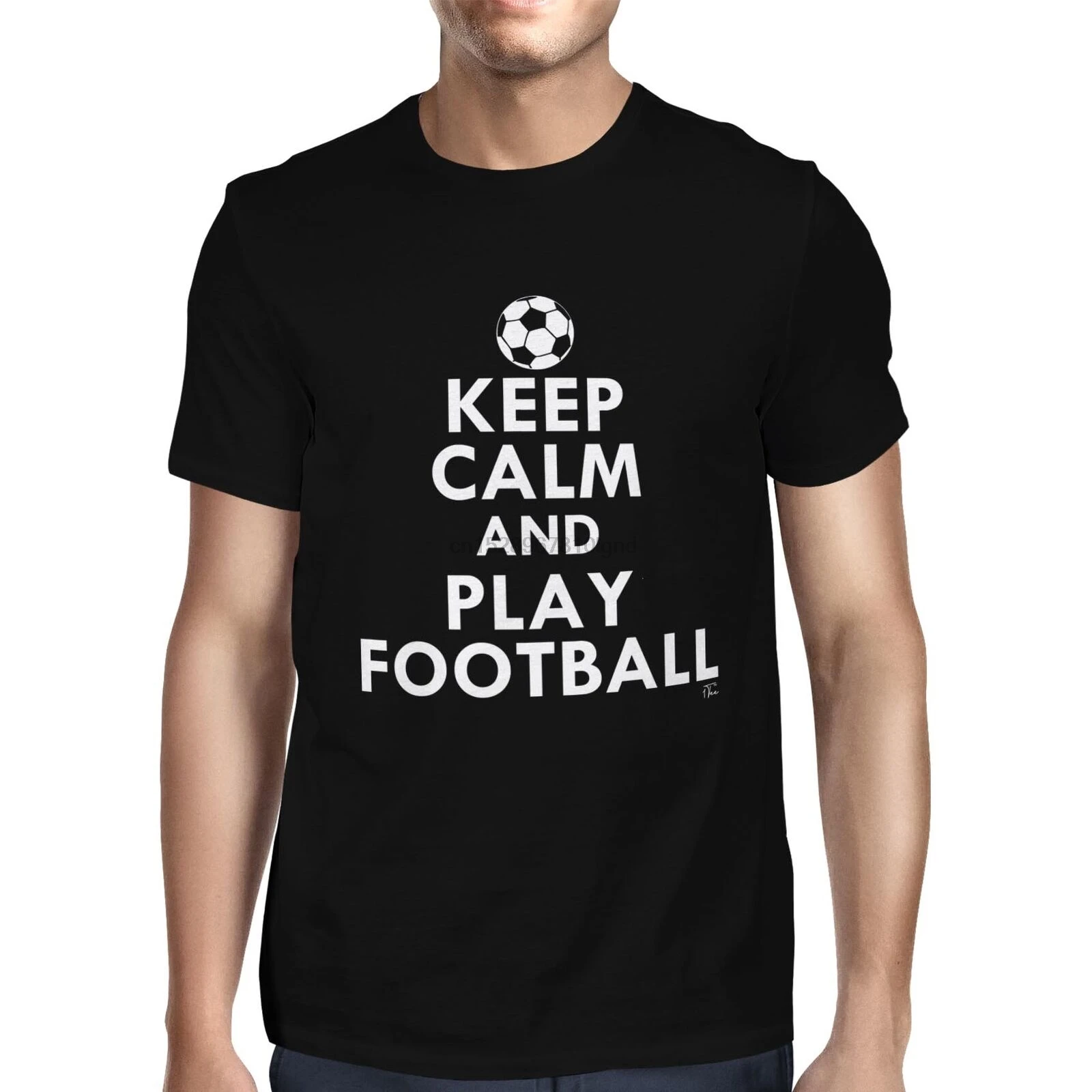 Мужская Футболка Keep Calm And Play football|Мужские футболки| |