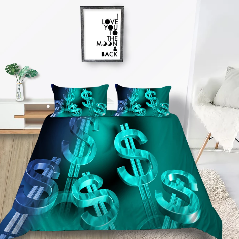 Креативный Комплект постельного белья King Money High End 3D пододеяльник роскошный Queen Twin