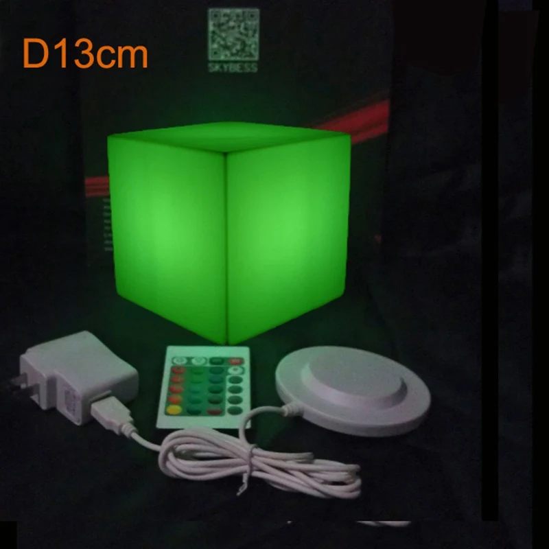 D10cm D13cm D15cm 10X15 D20cm RGB перезаряжаемая светодиодная подсветка стол кубический стул