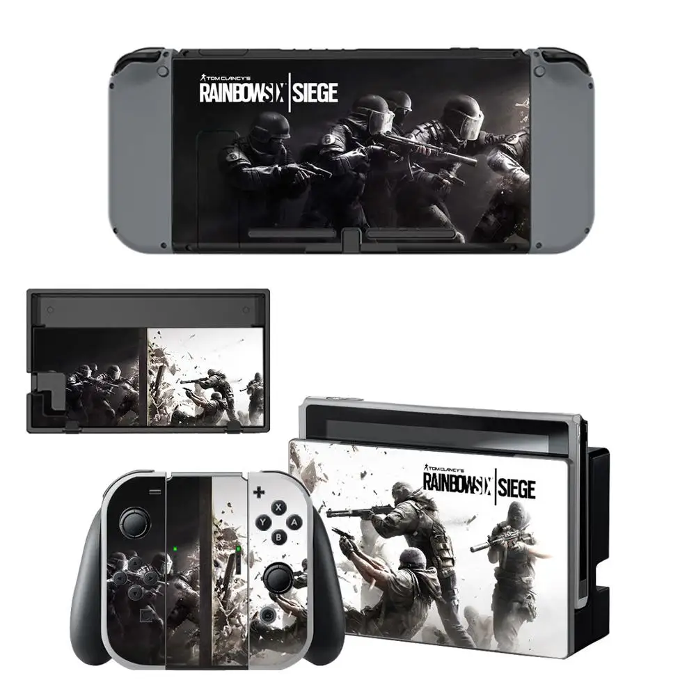 Радужные шестигранные Сменные наклейки nintendo switch skin для Switch полный комплект
